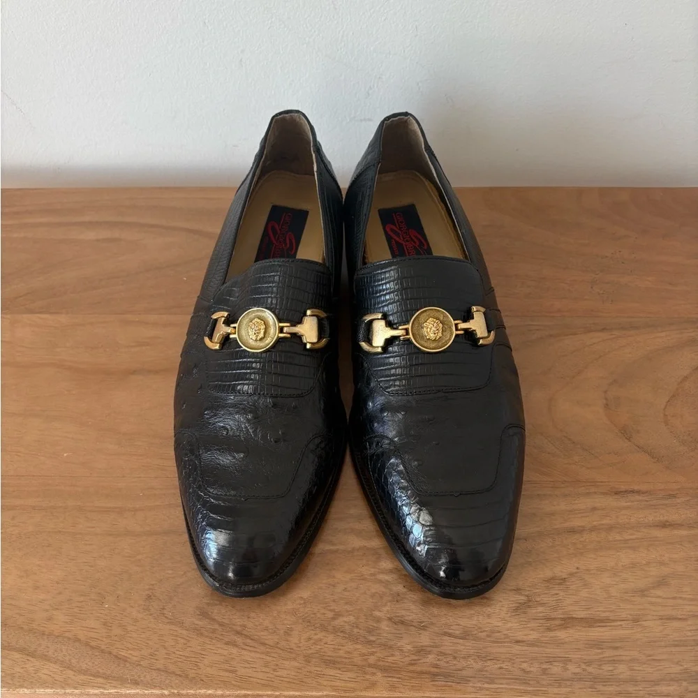 Giorgio Brutini Private Collection Genuine Snake Skin Loafers 9M